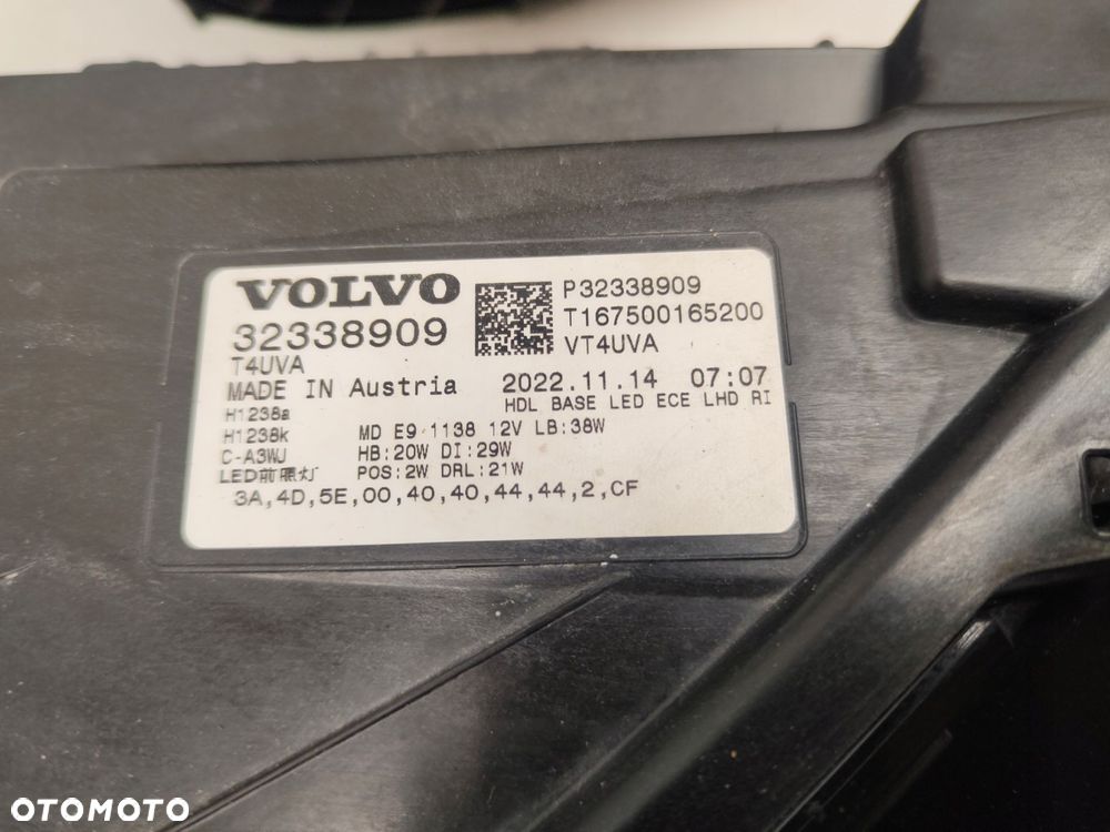 volvo xc40 lift full led base komplet lamp przednich 32338909, 32404665 - 8