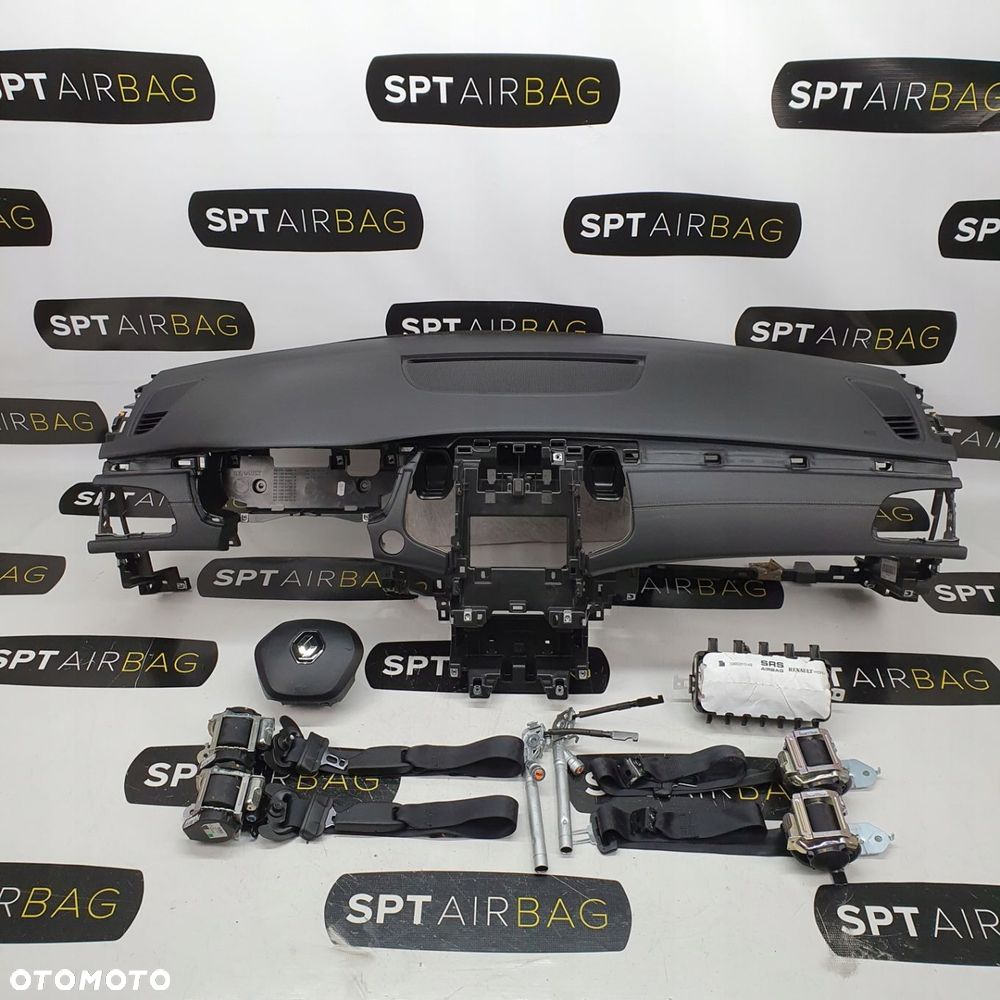 RENAULT TALISMAN DESKA ROZDZIELCZA KONSOLA KOKPIT PULPIT PODUSZKI AIRBAG AIR BAG PASY KIT SET - 1
