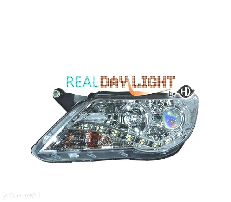 FARÓIS FRONTAIS VOLKSWAGEN VW TIGUAN 07-11 CROMADO - 1