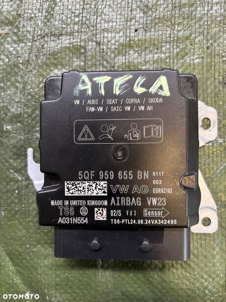 Seat Ateca Audi Skoda VW moduł poduszek powietrznych airbag 5QF959655BN - 3