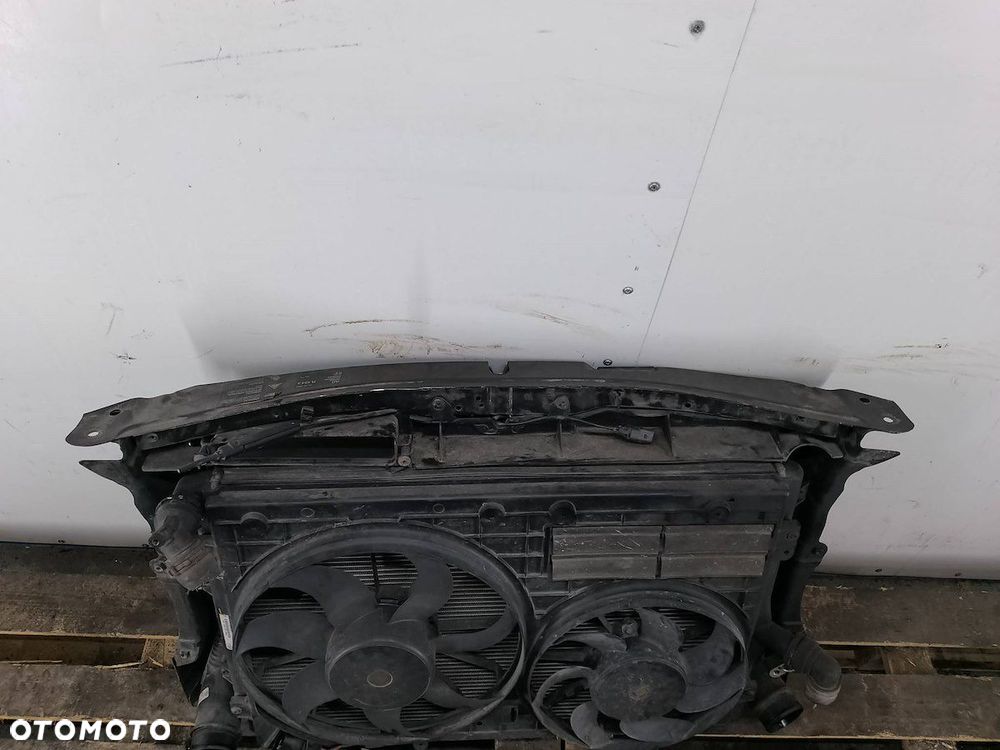PAS PRZÓD, CHŁODNICE, WENTYLATOR SKODA OCTAVIA II LIFT 1K0121207BC 2.0 TDI - 9