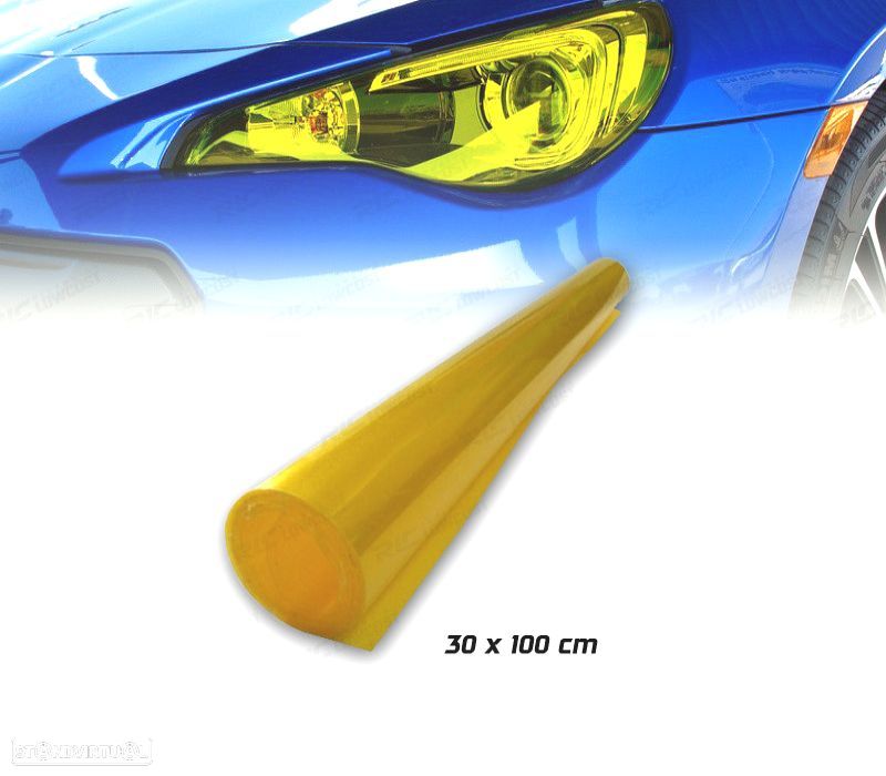ROLO DE PELICULA PARA FAROIS EM AMARELO - 1