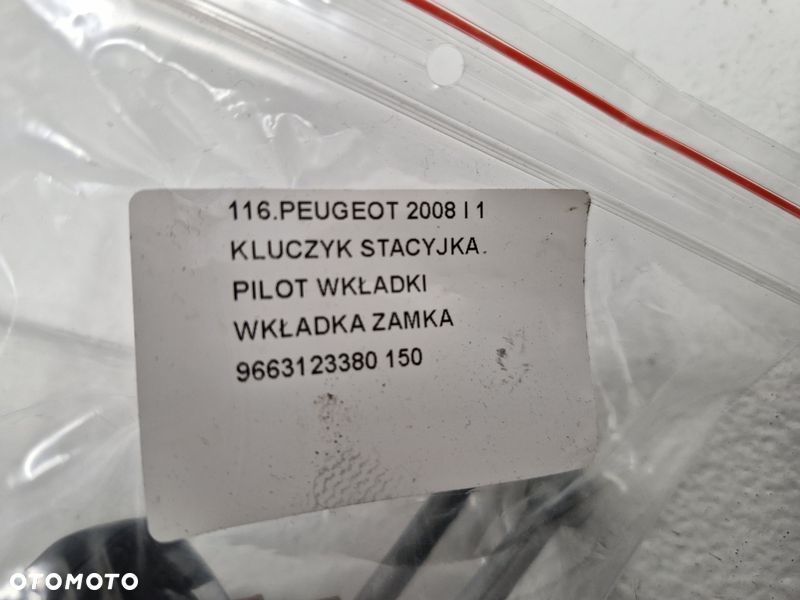 peugeot 2008 1 i stayjka kluczyk pilot wkładki wkładka zamka 9663123380 - 9