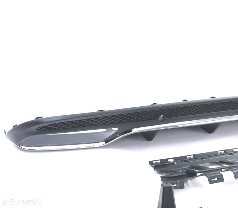 DIFUSOR MERCEDES C-CLASS W205 AMG 15-21 LOOK C63 MOLDURA PRATA - 2