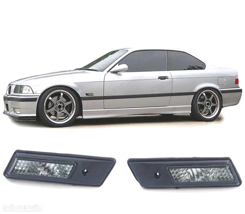 INTERMITENTES LATERAIS BMW E36 90-96 VIDRO CLARO PRETO - 1