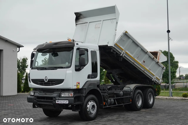 Renault KERAX 410 / 6x4 / WYWROTKA 3- STRONNA  / 2X  HYDROBURTA / HYDROKLAPA / BORDMATIC / MANUAL / SPROWADZONA