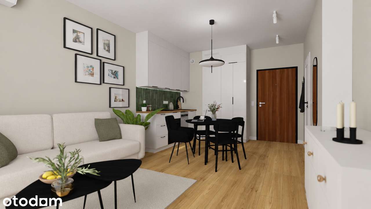 Eleganckie mieszkanie 2-pokojowe z klimatyzacją i balkonem