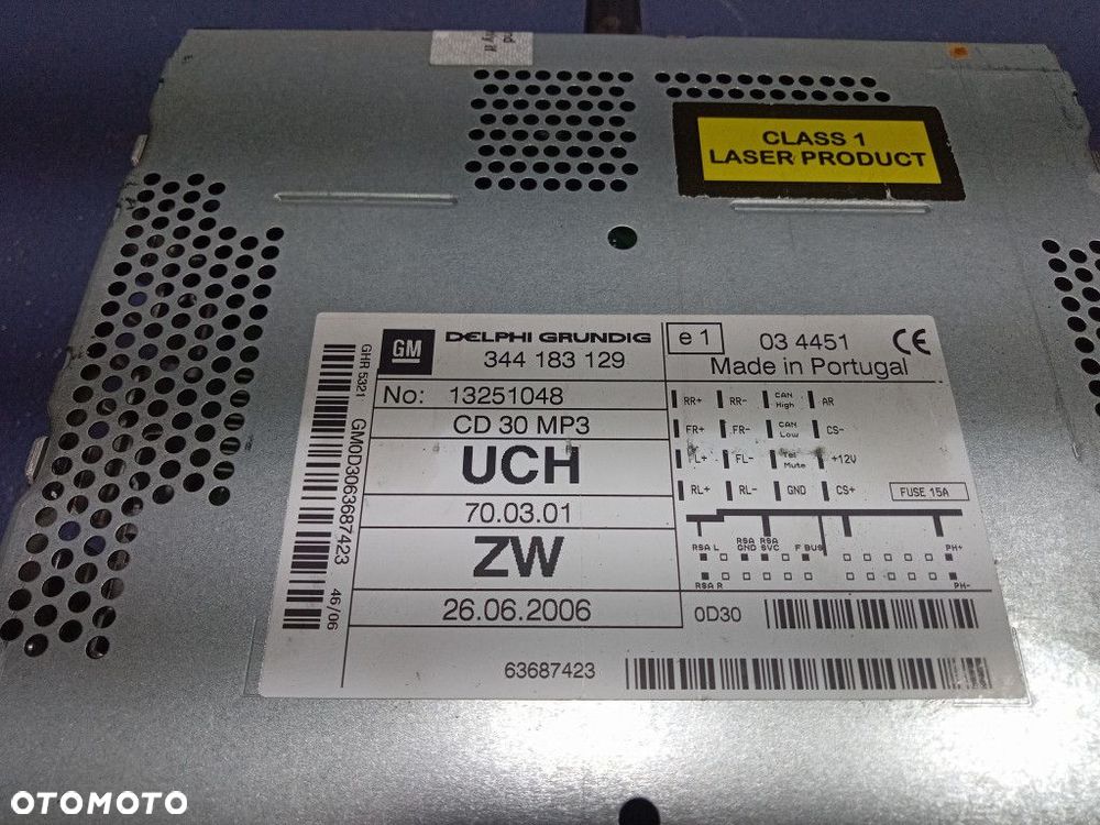 OPEL ASTRA H RADIO WYŚWIETLACZ KOMPLET 13251048 13208089 - 9