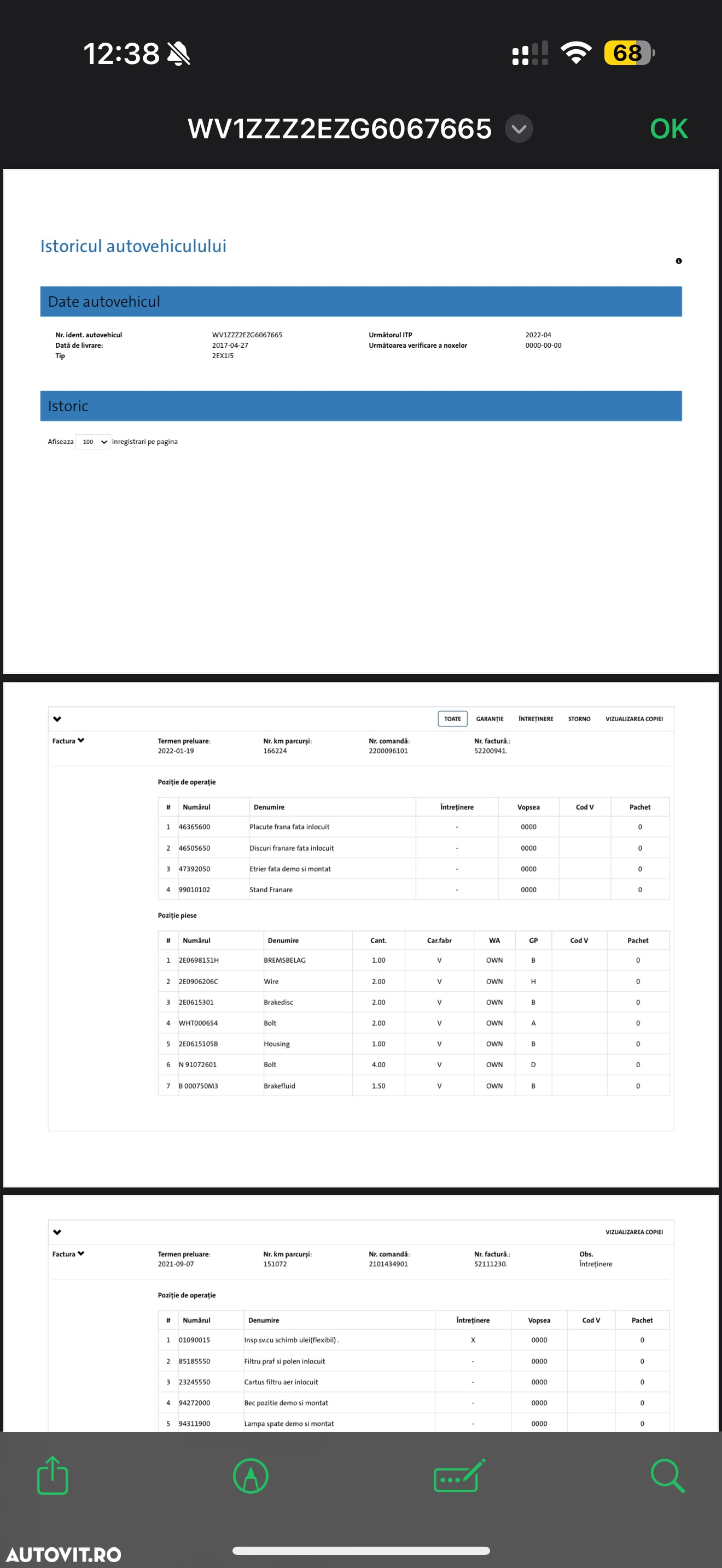 Volkswagen Crafter 2017 VW 2.0 140cai Unic Proprietar de Noua Km Reali Carte Service Istoric Complet Stare buna Fără rugina Duba Autoutilitara NU Sprinter - 7