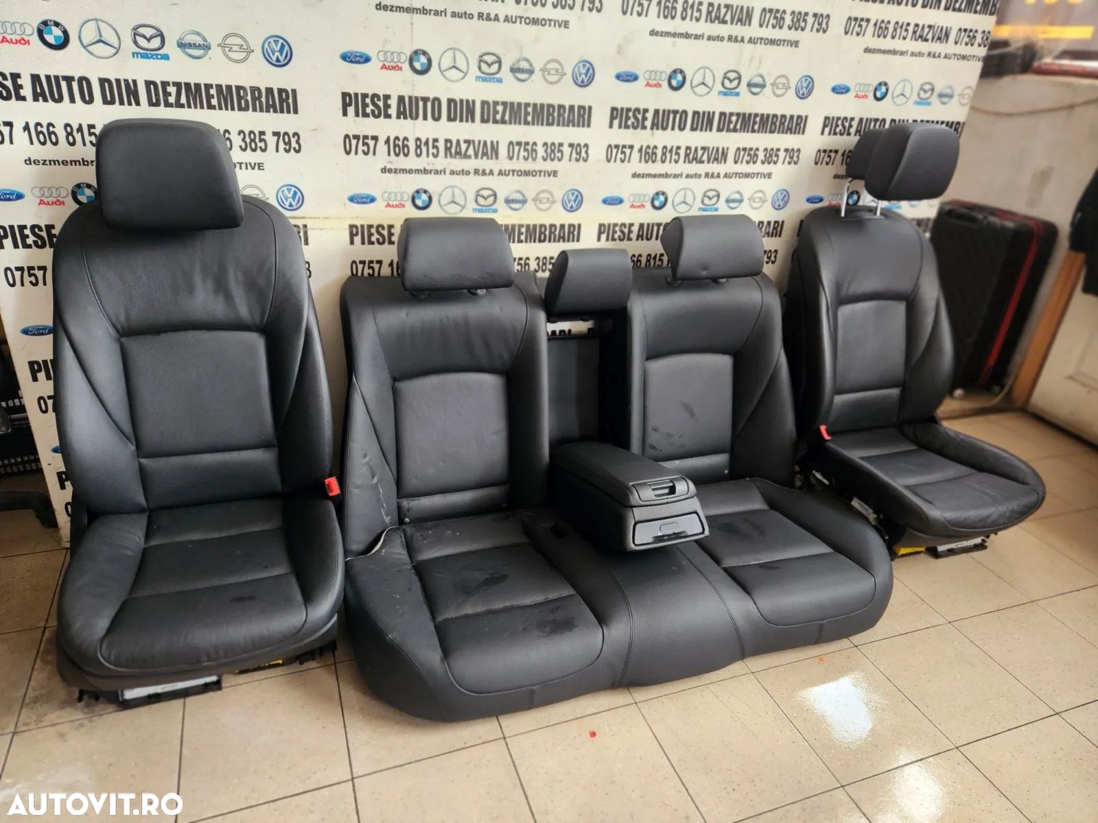 Interior Complet Scaune Piele Neagra Electrice Bmw Seria 7 F01 F02 F03 F04 Volan Stanga Europa Star - 1