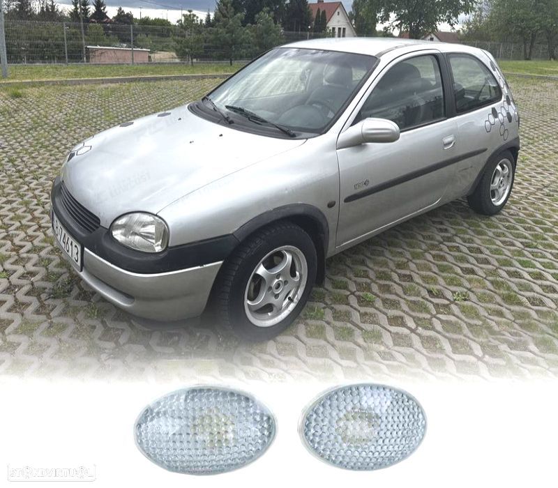 PISCAS LATERAIS OPEL ASTRA F CORSA B C TIGRA 94-06 FUNDO PRETO - 1