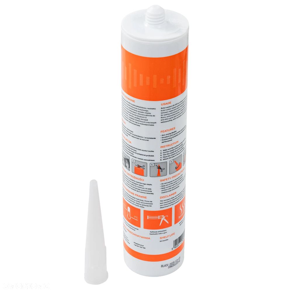 Szary uszczelniacz butylowy Bitmat UB-310 karoseria dach 310ml - 2