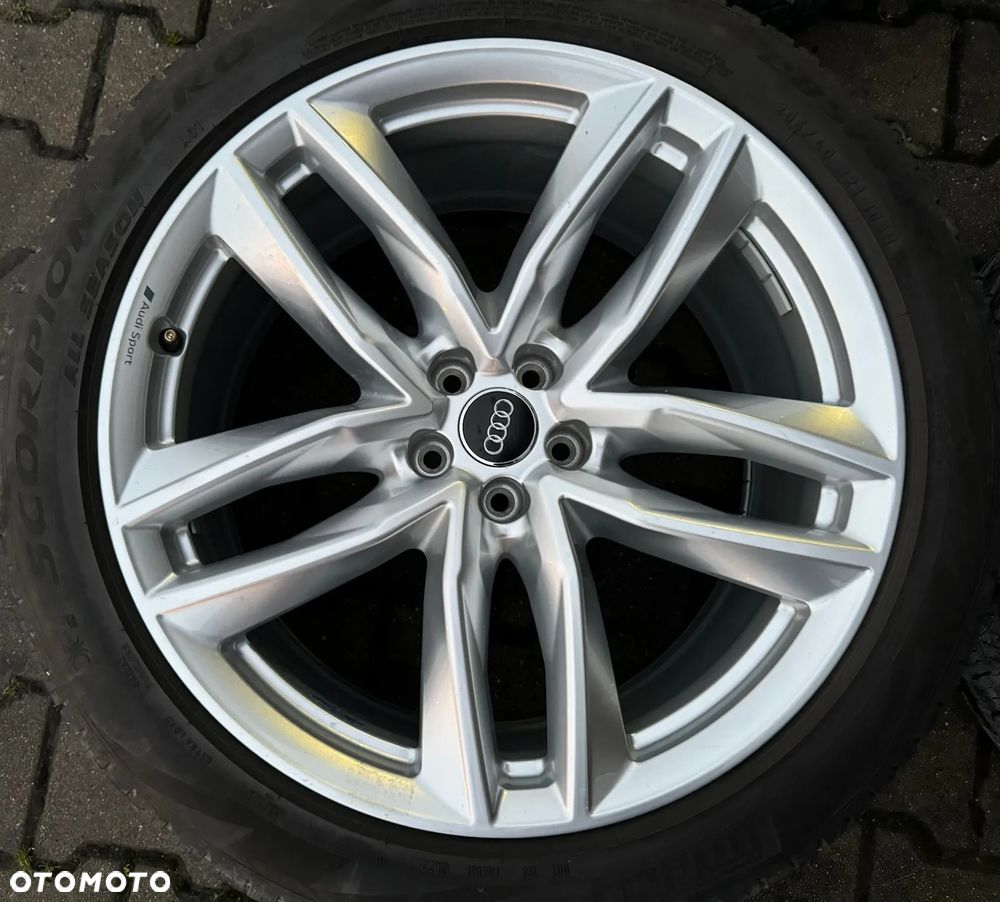 Audi Q7 Q8 4M felgi koła oryginał 21" 4M0601025AJ ET31 opony Pirelli 285 40 21 - 3