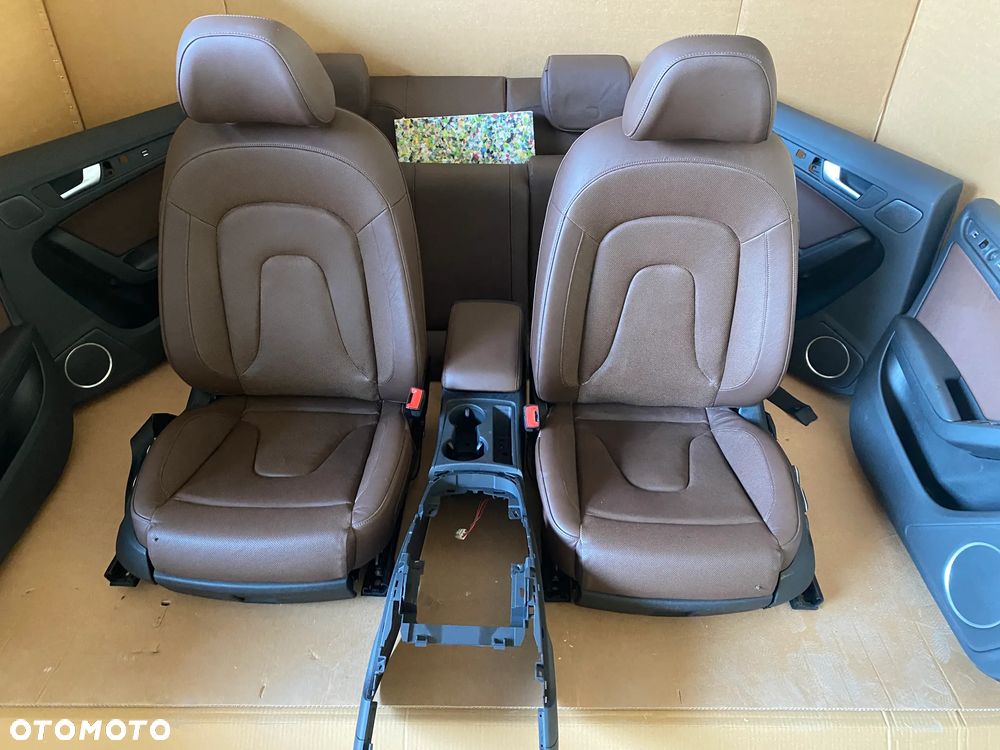 Audi A5 8T S-line Sportback Fotel fotele kanapa skóra grzane brązowe 12km - 14