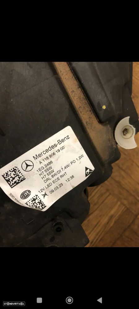 Farol esquerdo Halógenio Mercedes CLA W118 - 3