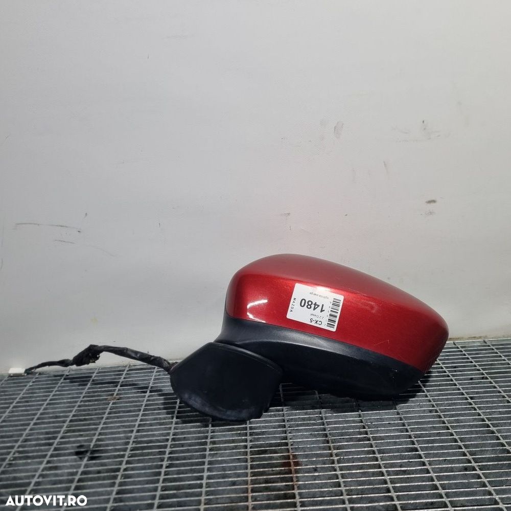 Oglinda stanga Mazda CX - 5 2012 - 2015 4 Usi ROSU (1480) Cu rabatare electrică - 1