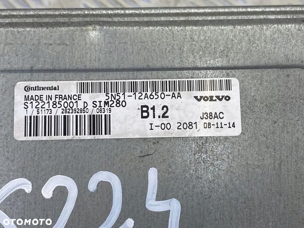 STEROWNIK SILNIKA VOLVO S40 V50 C30 1.6 5N51-12A650-AA - 12