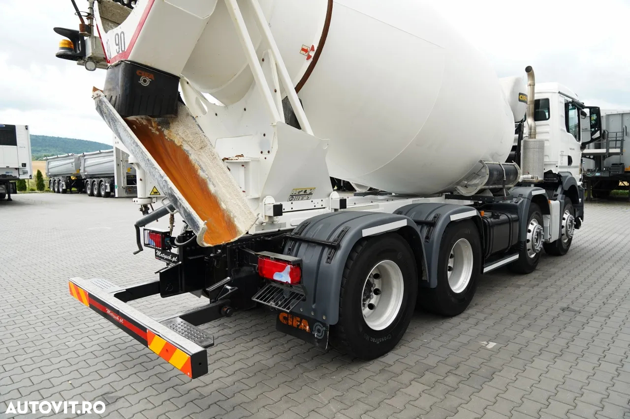 MAN TGS 32.470 / 8X4 / BETONIERĂ / 9 M3 / CIFA / JANTE DIN ALIAJ / EURO 6 / CONTRACT DE SERVICE POST-SERVICE - 12