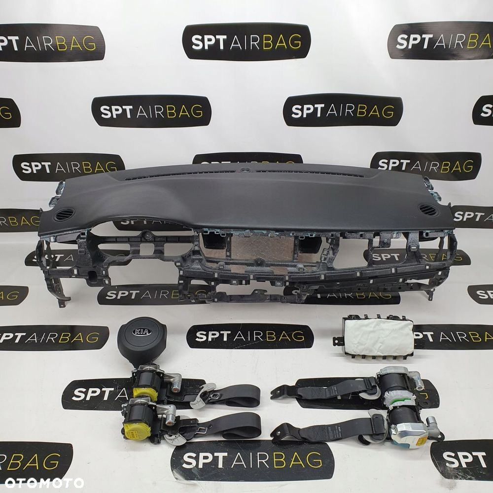 KIA RIO IV DESKA ROZDZIELCZA KONSOLA KOKPIT PULPIT PODUSZKI AIRBAG AIR BAG PASY KIT SET - 1