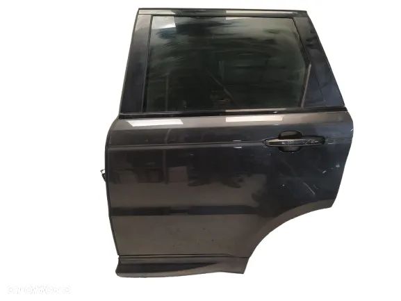 RANGE ROVER SPORT L494 DRZWI LEWY TYŁ TYLNE SZYBA LOGOWANA KLAMKA KOLOR CORRIS GREY UK ORYGINAŁ - 1