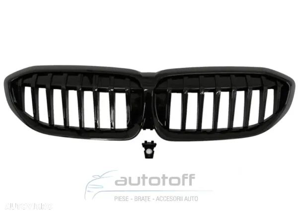 Pachet extensii exterior compatibil cu BMW Seria 3 G20 / G21 (2018+) cu difuzor si ornamente evacuare M340i Design Negru Lucios - 4
