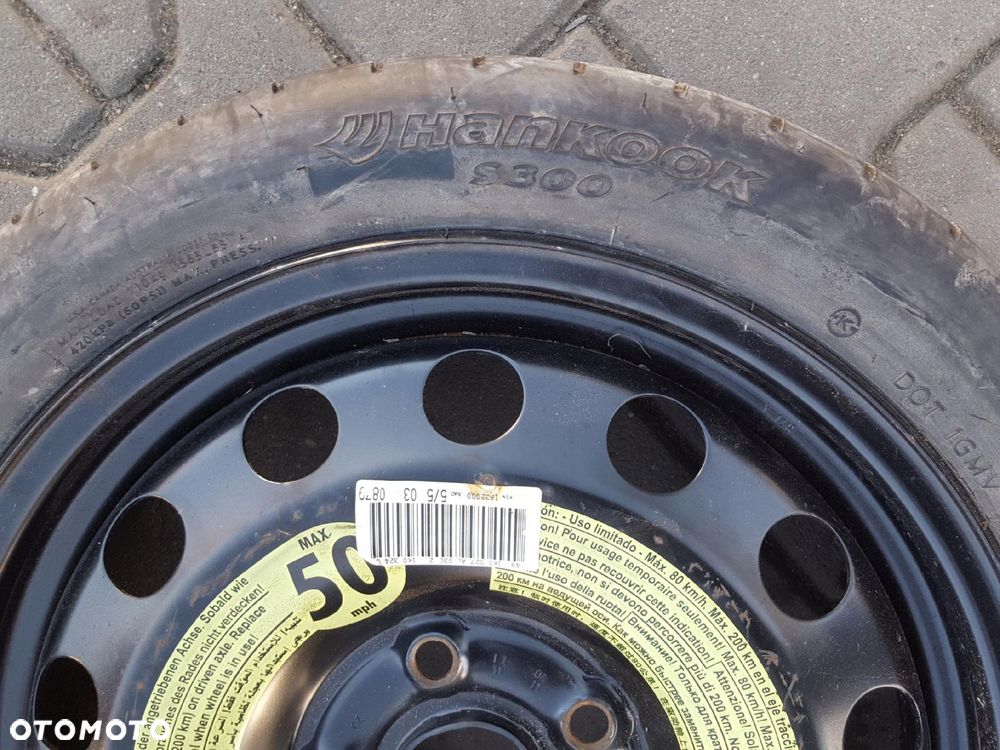 SEAT ALTEA LEON II A3 8P KOŁO DOJAZDOWE 16 5X112 LEWAREK - 5