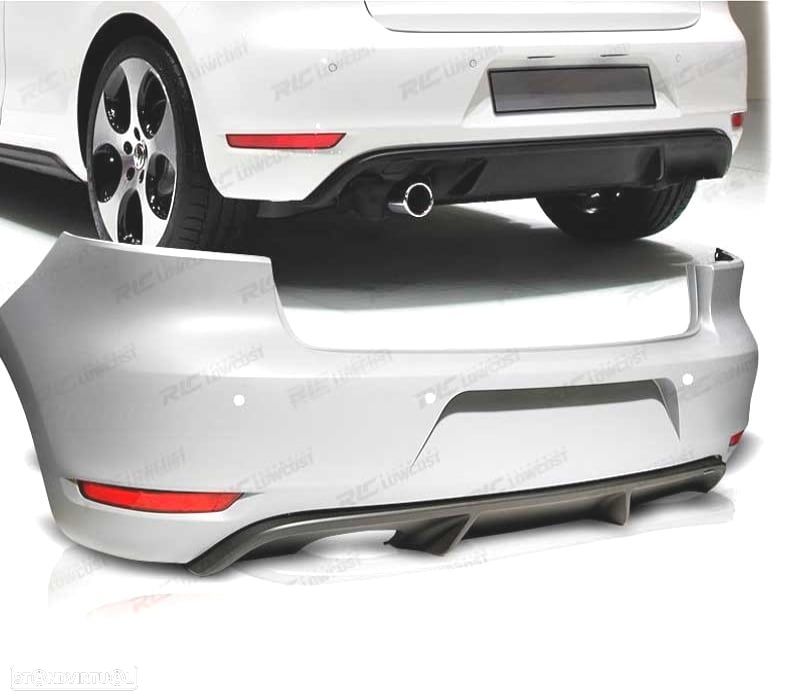 PARACHOQUES TRASEIRO PARA VOLKSWAGEN VW GOLF 6 08-12 GTI STYLE SINGLE PDC - 1
