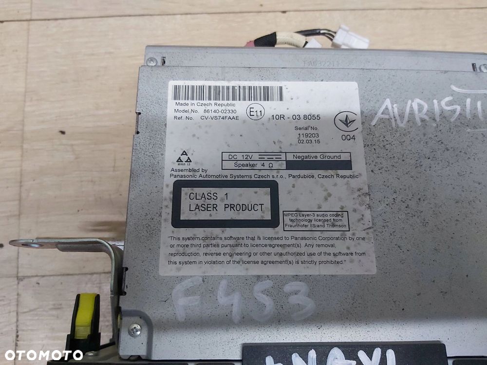 Toyota Auris II radio wyświetlacz 86140-02330 moduł nawigacji 6434C-BE2808 - 4