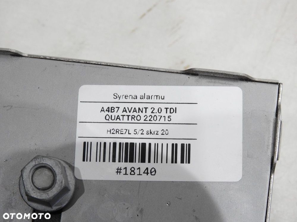 Klakson sygnał alarm Audi OE 8J0951287 - 9