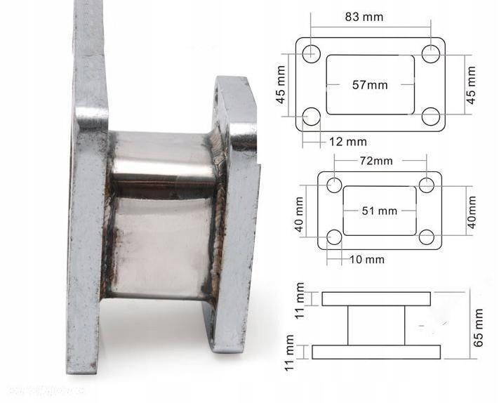 EPMAN Przejściówka adapter flansza turbiny T3 T25 - 3