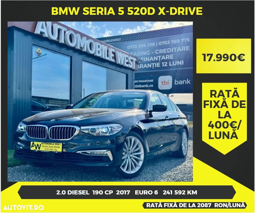 BMW Seria 5 520d xDrive Aut. Luxury Line - 1