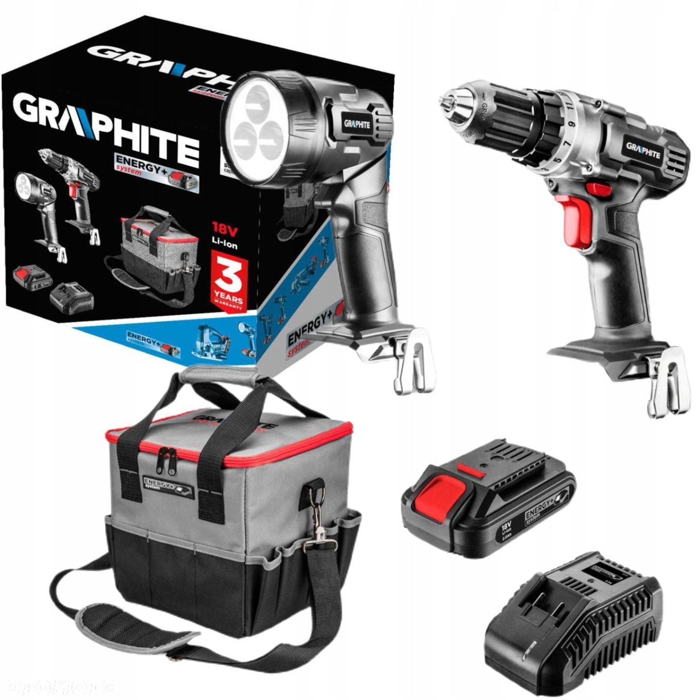 GRAPHITE 58G016 ZESTAW NARZĘDZI 18V Li-Ion ENERGY - 1