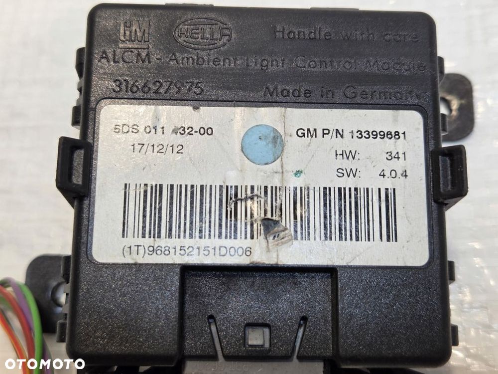 OPEL ADAM MODUŁ STEROWNIK ŚWIATEŁ 13399681 - 4