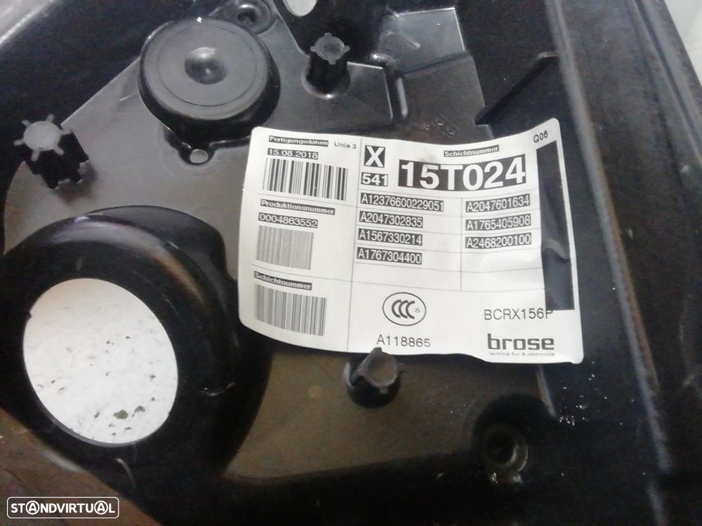 ELEVADOR DE VIDRO TRASEIRO DIREITO MERCEDES-BENZ CLASSE GLA 2018 - 1