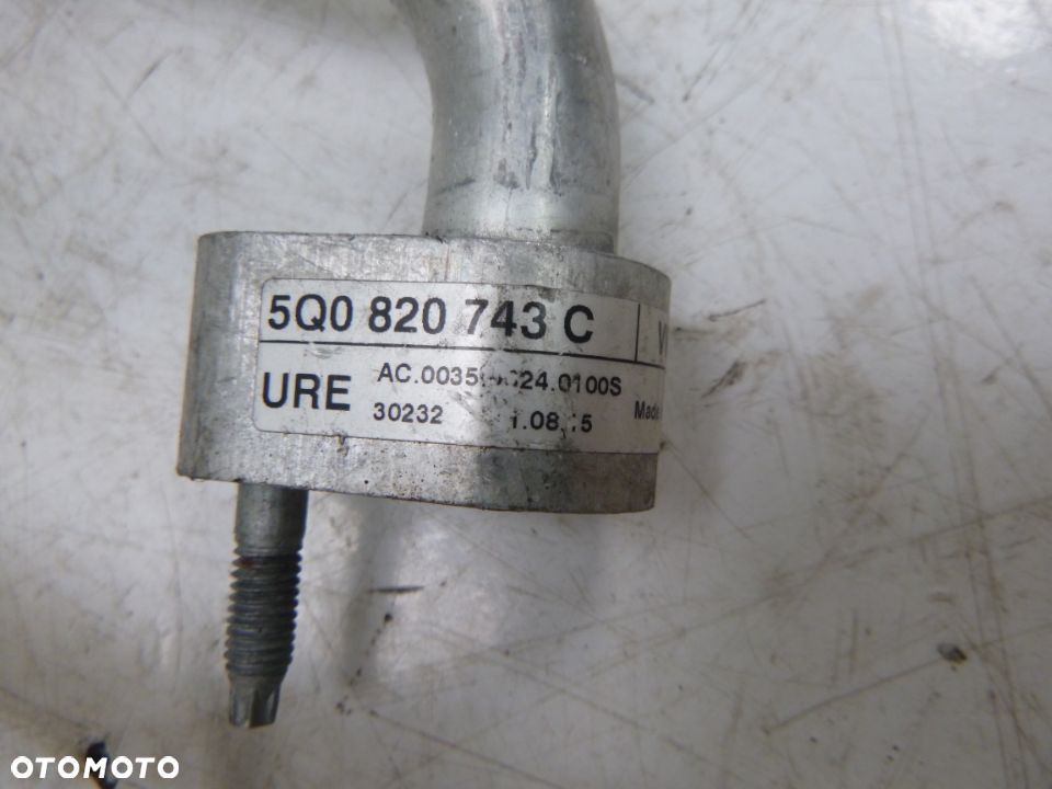VW AUDI SKODA WĄŻ RURKA PRZEWÓD KLIMATYZACJI 5Q0820743C 5Q0820743G - 3