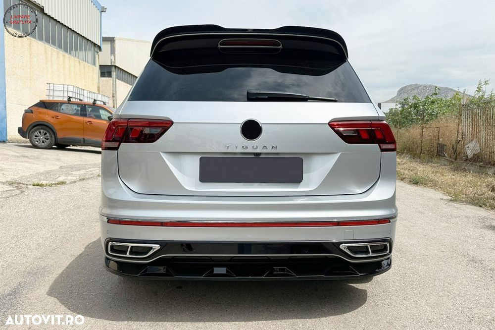 Prelungire Bara Spate VW Tiguan II Mk2 R/R Line Facelift (2020-2024) Negru- livrare gratuita - 8