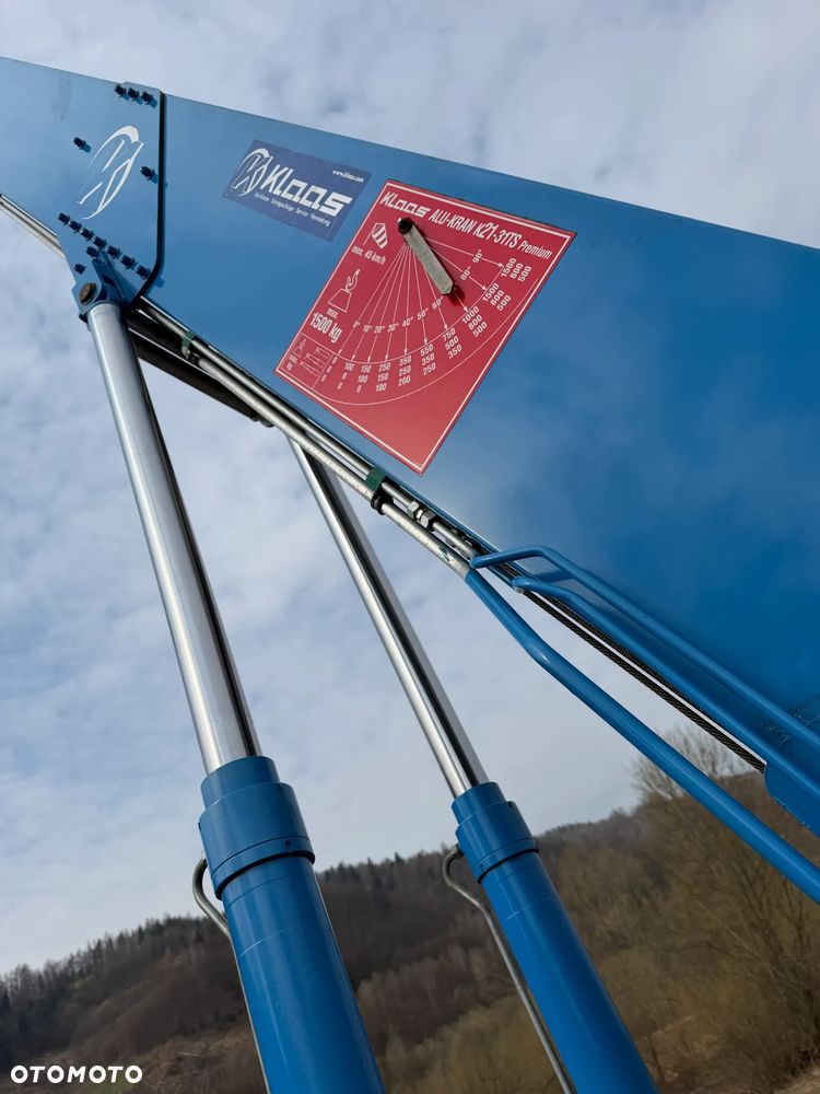 KLAAS K21/31TSR Dźwig Dekarski żuraw zwyżka podnośnik 31m. udźwig 1800kg max. Silnik Yanmar 3cyl. Kosz pojemnik. Dźwig Sterowany całkowicie zdalnie z pilota. Do 3,5 tony Transportowanie samochodem osobowym! Podwieszana oś Hydr. Własny Napęd Hydr. na 2 koła w terenie. Maszyna jak Nowa 2 tyś mtg. 2015r. Po serwisach Dekra. Sprowadzona z Norwegii. Nie różni się od nowej z salonu. Pełna Hydraulika w maszynie. Najbogatsza wersja. OKAZJA  230volt. Zero zużycia! - 13