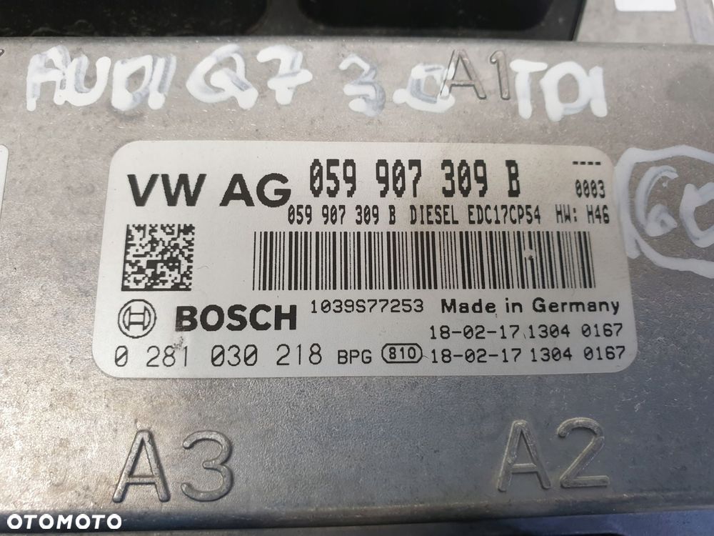 Audi Q7 4M 3.0 TDI STEROWNIK SILNIKA komputer 059907309B - 12