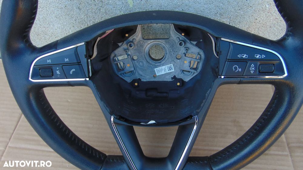 Volan cu 3 spite Seat Leon an 2017-2019 cod 5F04119091L - 3