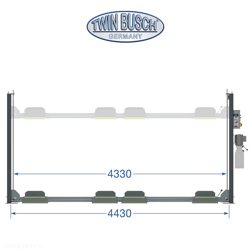 Podnośnik parkingowy 4-kolumnowy TW 436-P PODWÓJNY - 3