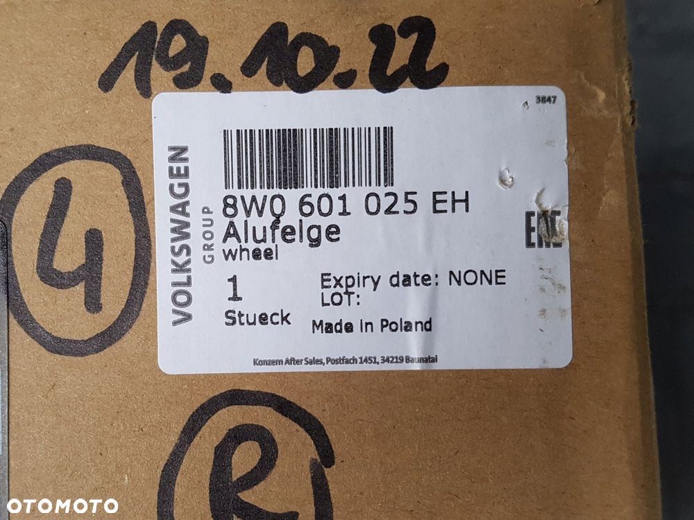 audi a4 b9 felga aluminiowa 17 cali 8w0601025eh - 6