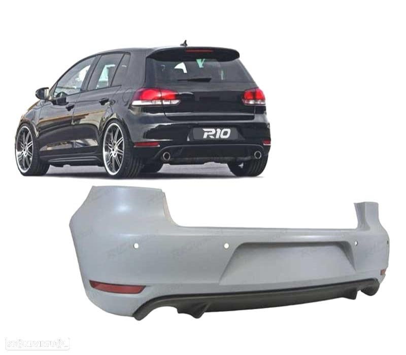 PÁRA-CHOQUES TRASEIRO VOLKSWAGEN VW GOLF 6 08-12 LOOK GTI COM PDC - 2
