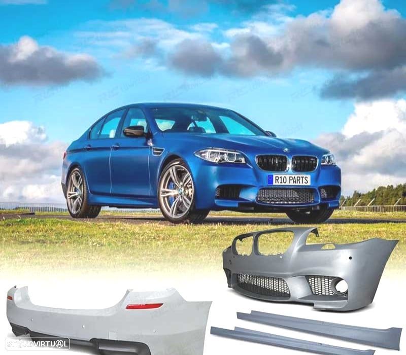 KIT CARROÇARIA BMW F10 10-13 COM PDC + LAVA-FARÓIS LOOK M5 - 1