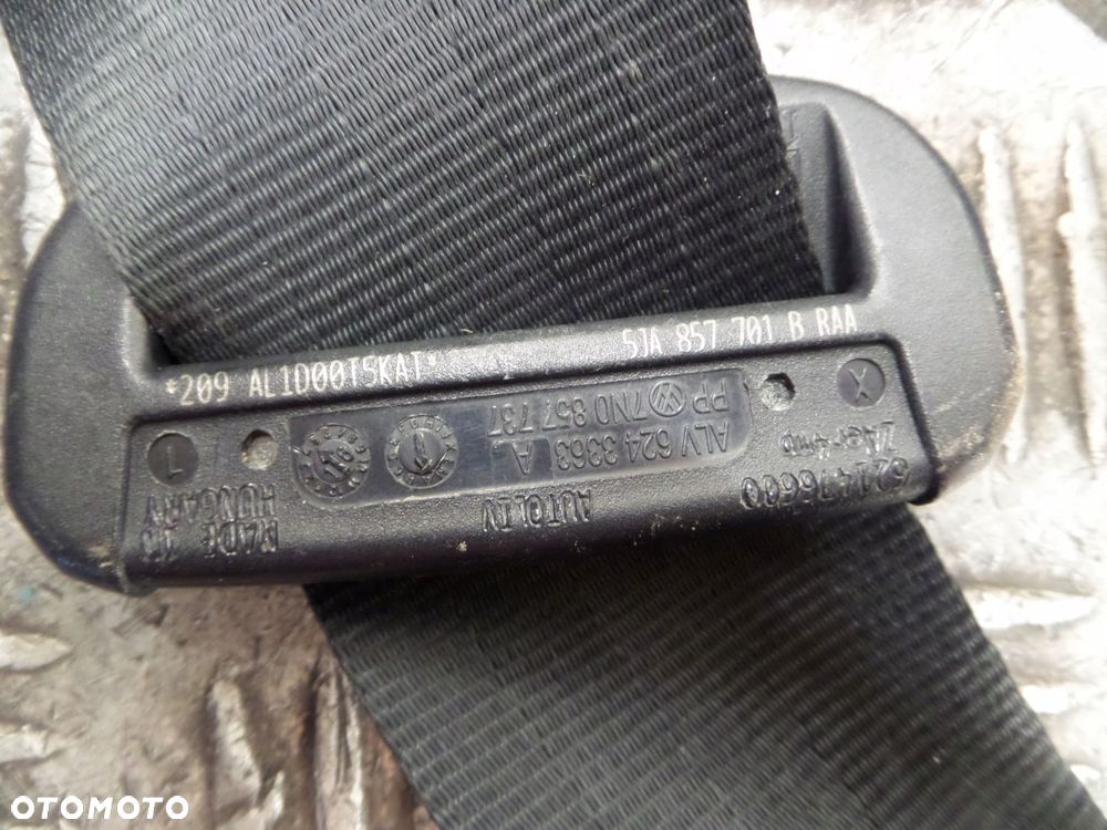 pas bezpieczeństwa lewy przód skoda rapid seat toledo 5ja857701b - 5