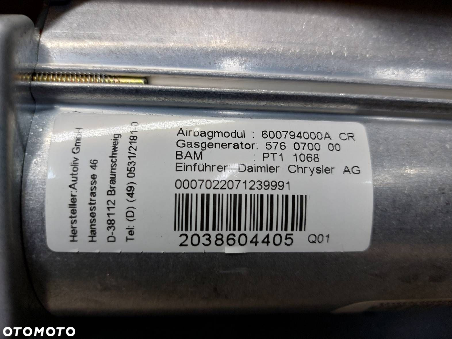 ZESTAW AIRBAG POSTRZAŁOWY MERCEDES W203 C KLASA COUPE - 11