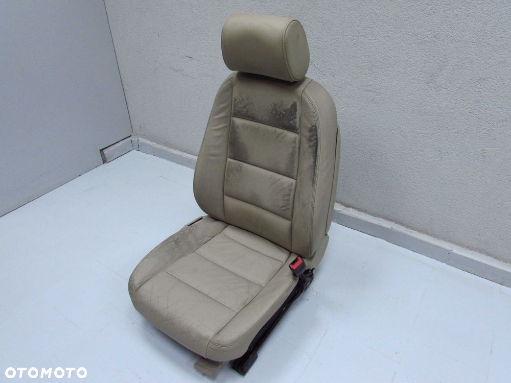 AUDI A6 C6 AVANT 04-11 FOTEL SIEDZENIE PRZOD PRAWY SKORA JASNA - 3