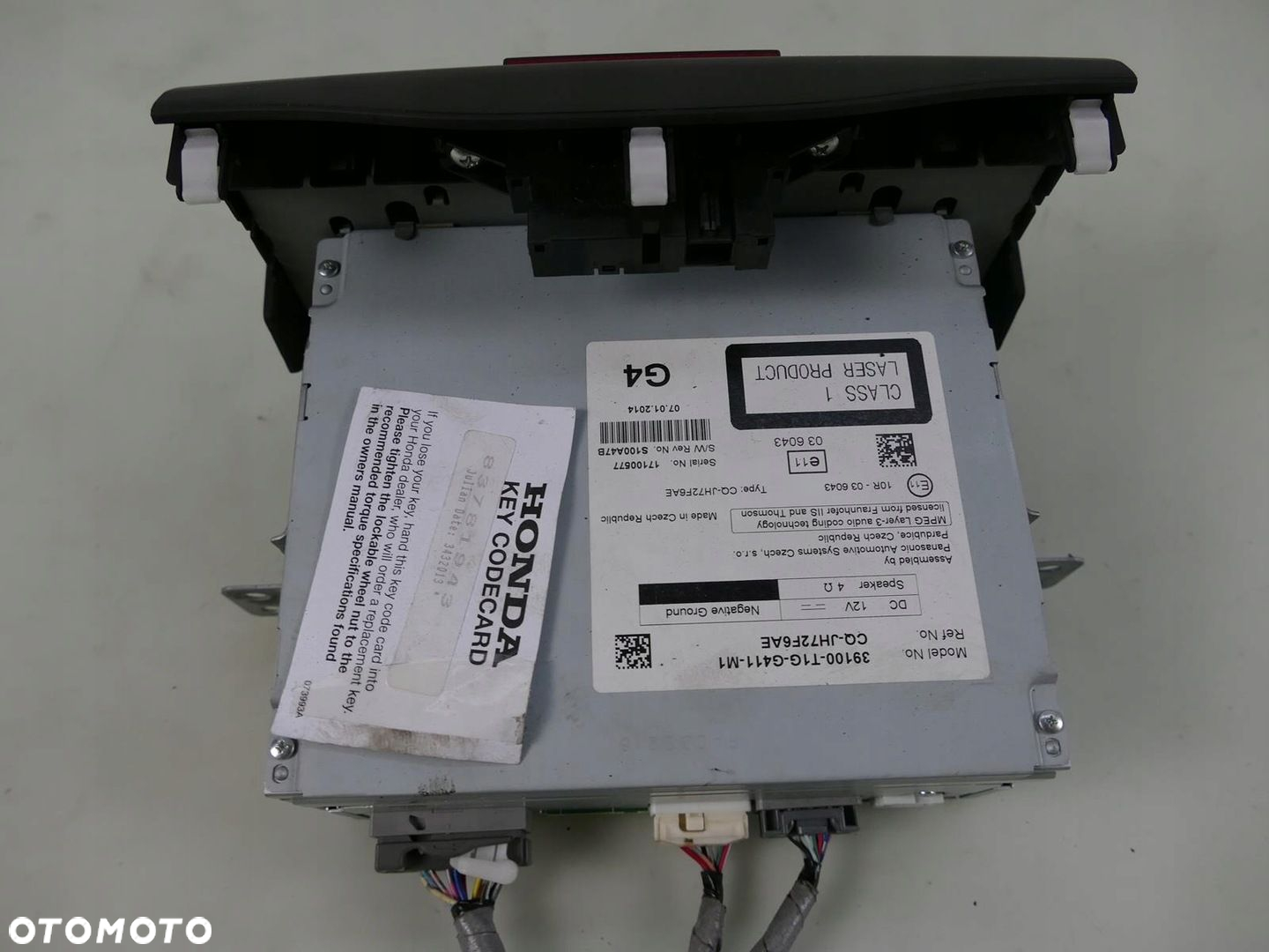 HONDA CR-V IV CRV RADIO ODTWARZACZ CD FM Z KODEM WŁĄCZNIK AWARYJNYCH - 7