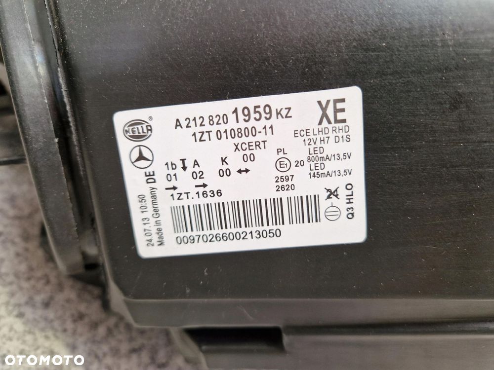 MERCEDES E W212 LIFT LAMPY PRZEDNIE LEWA PRAWA LAMPA - 9