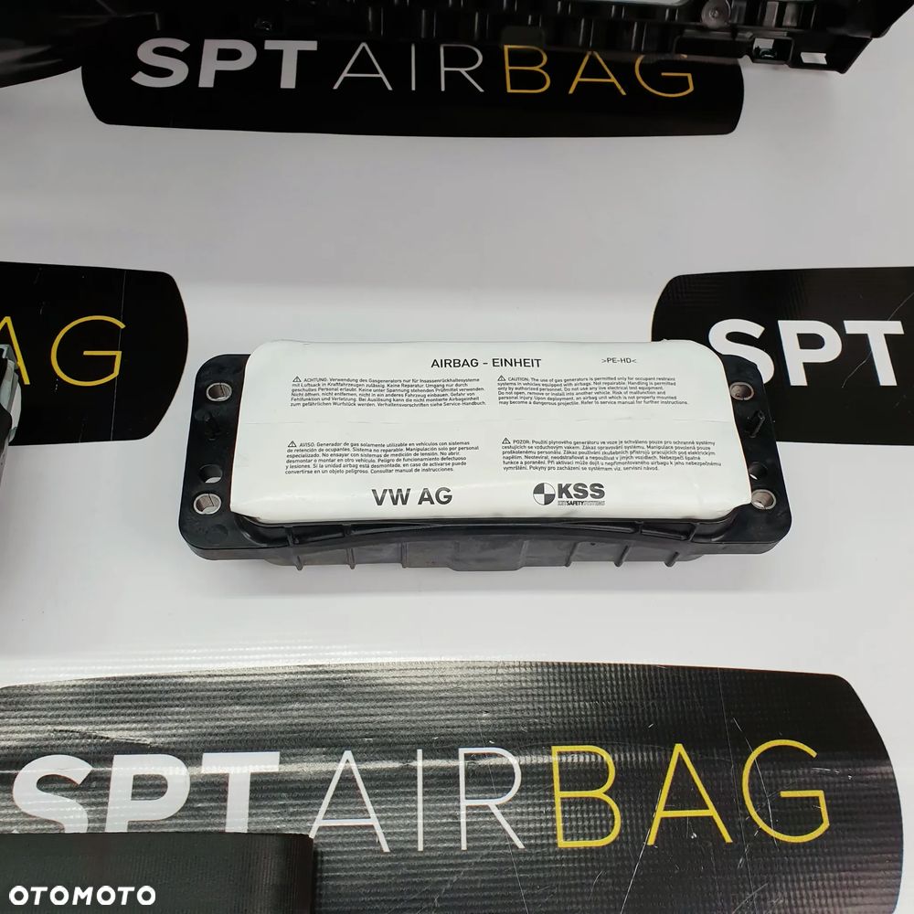 VW GOLF VII 7 DESKA ROZDZIELCZA KONSOLA KOKPIT PULPIT PODUSZKI AIRBAG AIR BAG PASY KIT SET - 7