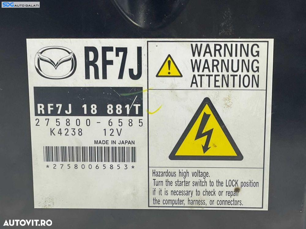 Kit Pornire ECU Calculator Motor RF7J Calculator Confort Contact Cititor Chei Cheie CIP Imobilizator Mazda 6 RF7 2.0 Diesel 2002 - 2008 Cod 275800-6585 67890A 67560GJ6A-66-938A[L4334] [L4335] - 5